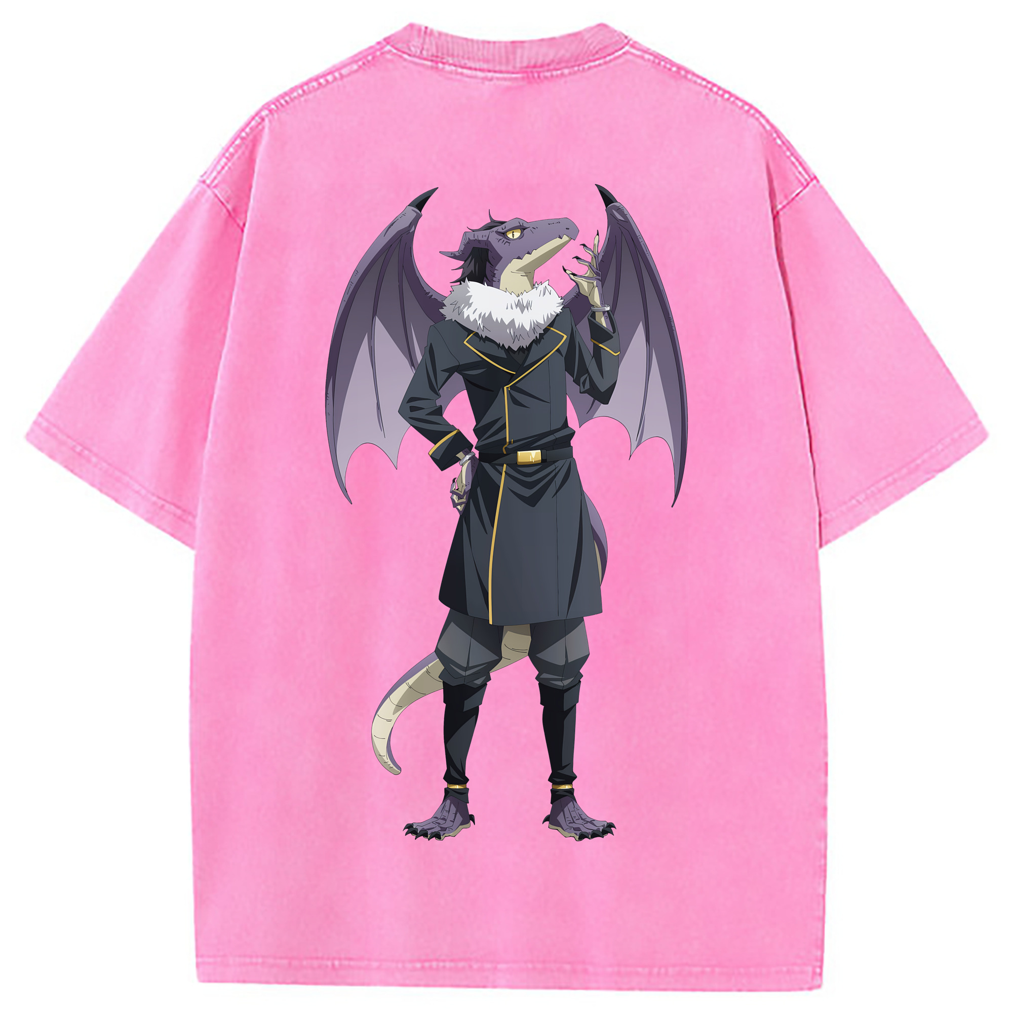 （画像用） 転スラ Regarding Reincarnated to Slime 綿100% ヴィンテージ風 半袖Tシャツ（背面プリント）